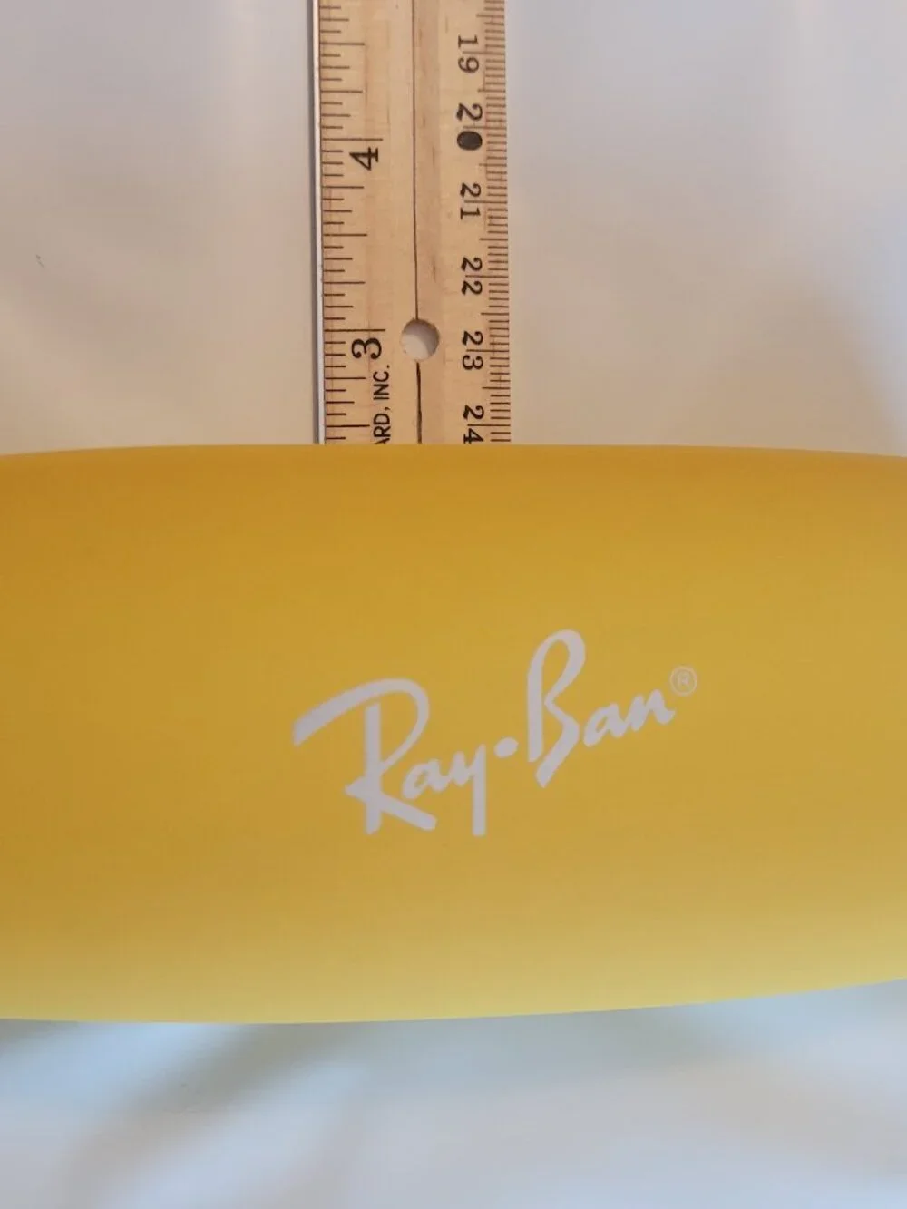 Ray Ban Hard Eyeglass Case Bright Yellow Red Inside Never Used